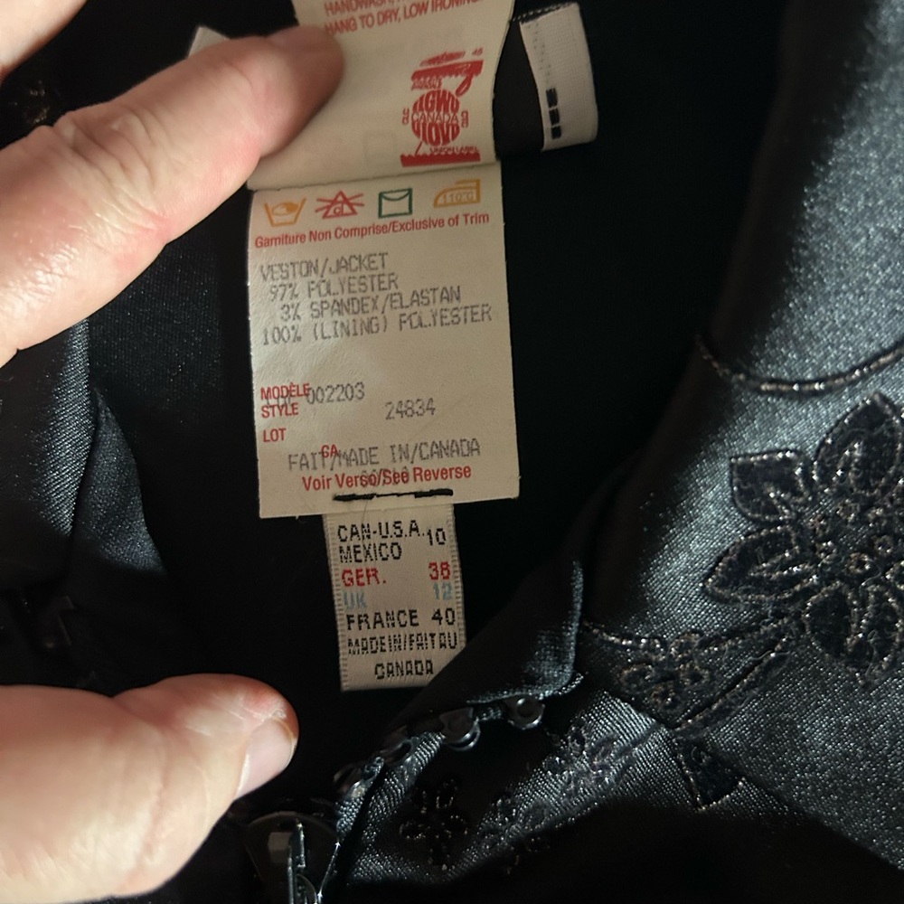 Joseph Ribkoff Black Floral pant set - Picture 8 of 15